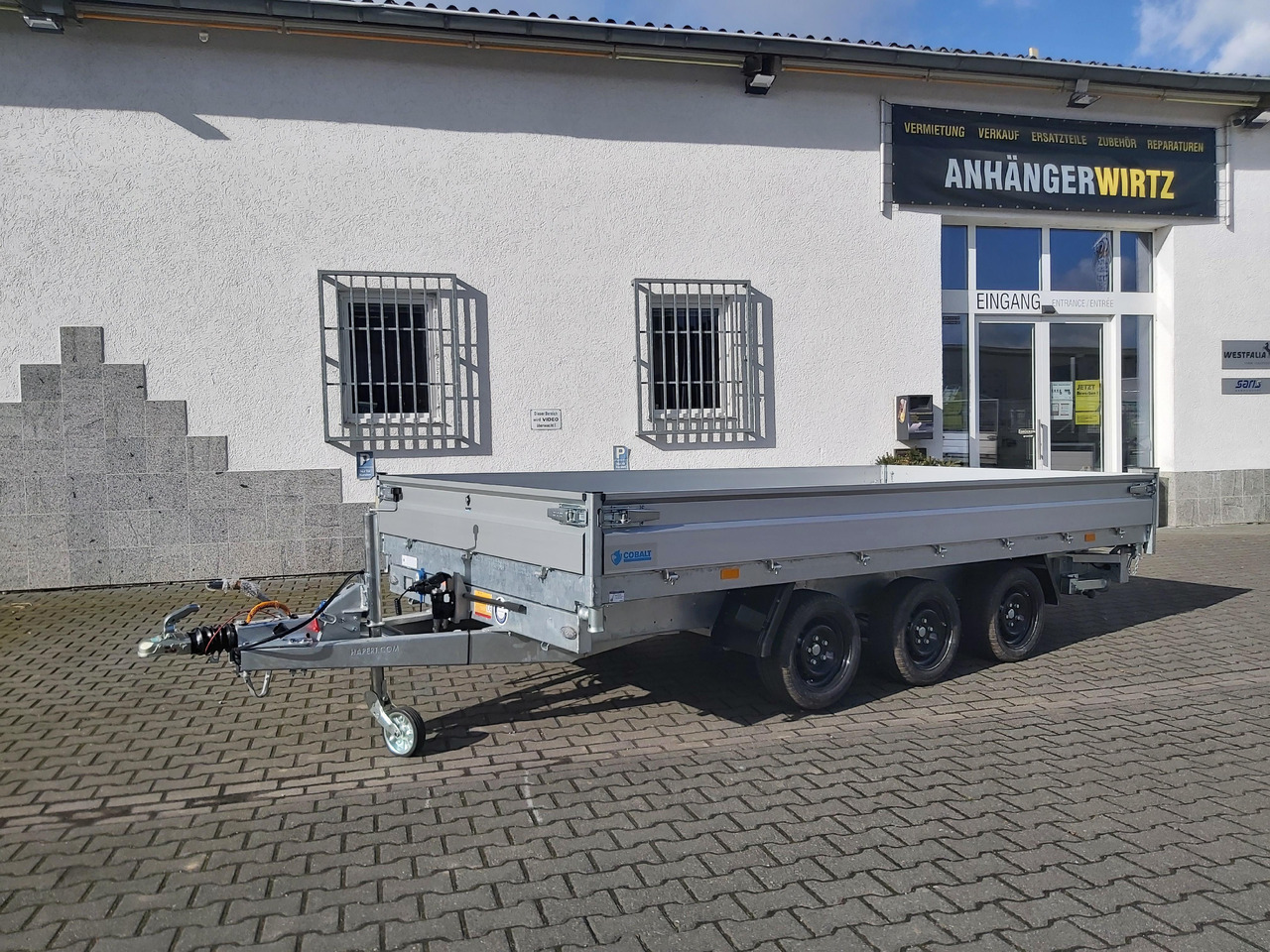 Hapert COBALT HM-3 405x200x30cm Ferro Elektro + NHP Rampen Heckstützen Tridem 3500kg Abverkauf - Reboque basculante: foto 2 Hapert COBALT HM-3 405x200x30cm Ferro Elektro + NHP Rampen Heckstützen Tridem 3500kg Abverkauf - Reboque basculante: foto 2