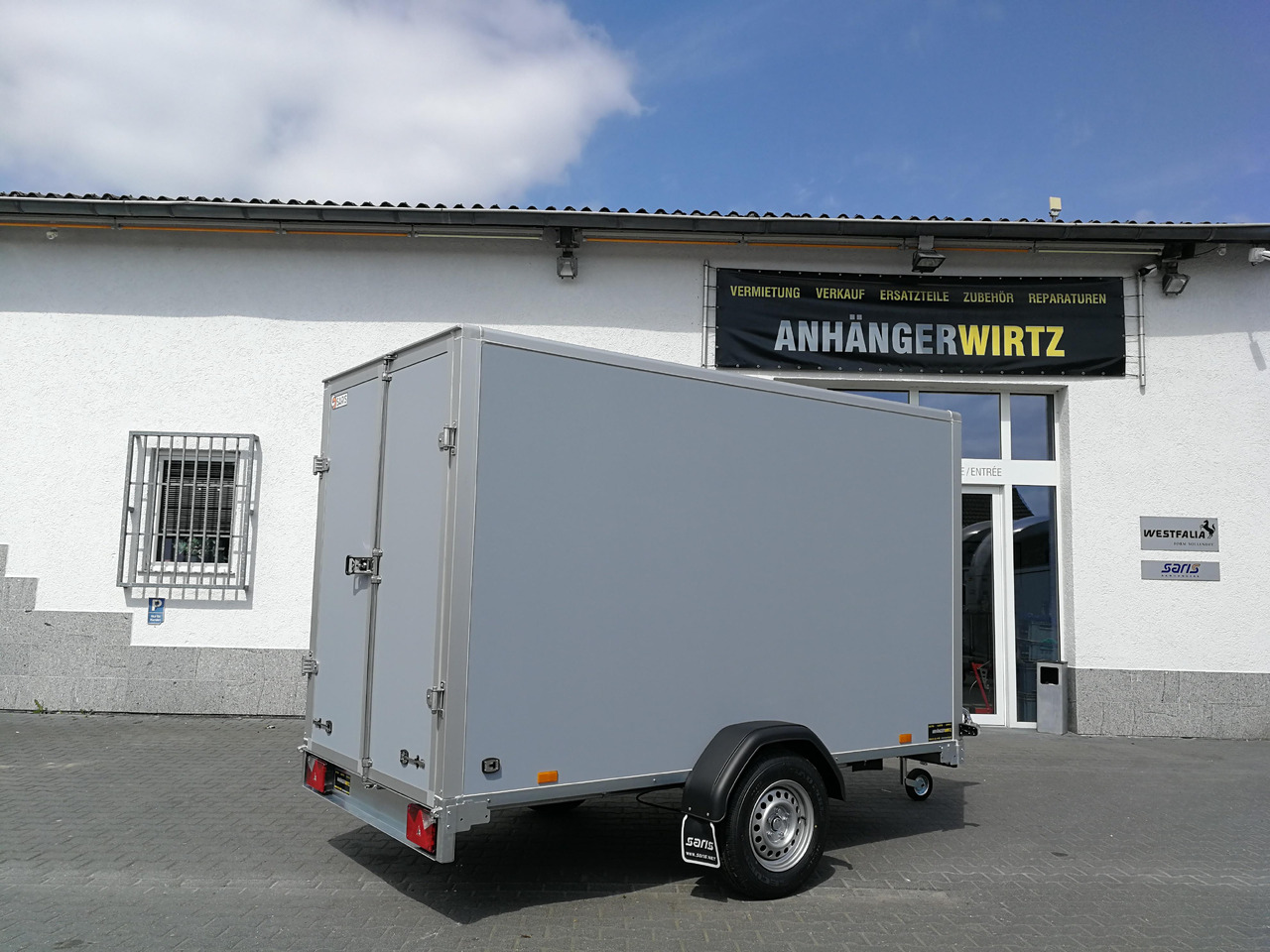 Saris Koffer GO 306 306x154x180cm GFK grau (M) 1500kg Modell 2025 - Reboque furgão: foto 2 Saris Koffer GO 306 306x154x180cm GFK grau (M) 1500kg Modell 2025 - Reboque furgão: foto 2