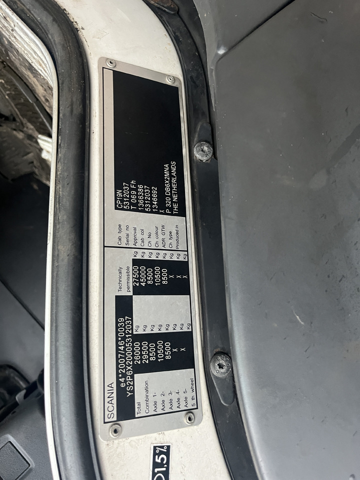 Scania P320 6x2 Chassis Cab - Camião chassi: foto 5 Scania P320 6x2 Chassis Cab - Camião chassi: foto 5