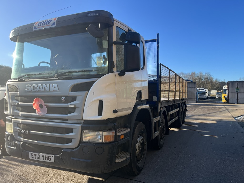 Scania P400 8x4 Rigid - Camião de caixa aberta/ Plataforma: foto 1 Scania P400 8x4 Rigid - Camião de caixa aberta/ Plataforma: foto 1