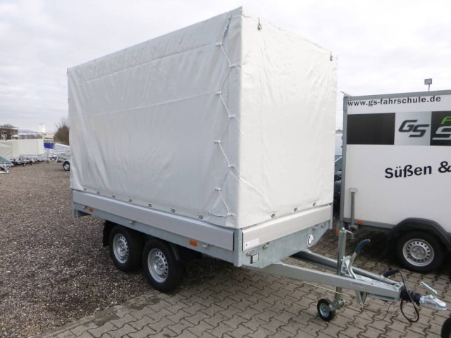 Hapert Azure H-2 Hochlader 3050 x 1600 x 300 mm, mit Plane 180 cm grau ZG 2,0 to. - Reboque para carros: foto 1 Hapert Azure H-2 Hochlader 3050 x 1600 x 300 mm, mit Plane 180 cm grau ZG 2,0 to. - Reboque para carros: foto 1