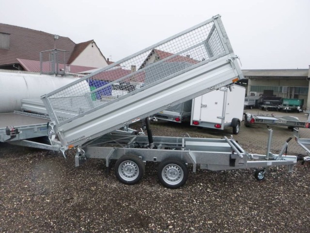 Humbaur 3-Seitenkipper HTK 3500.31 Alu, mit Laubgitteraufsatz - Reboque basculante: foto 2 Humbaur 3-Seitenkipper HTK 3500.31 Alu, mit Laubgitteraufsatz - Reboque basculante: foto 2