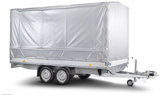 Humbaur HT 254118 Hochlader mit Plane 4100x1850x350mm - Reboque para carros: foto 1 Humbaur HT 254118 Hochlader mit Plane 4100x1850x350mm - Reboque para carros: foto 1