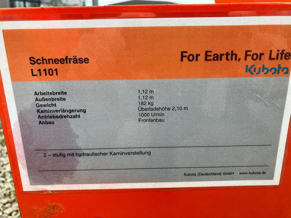 Kubota Kova Anbau-Schneefräse L1101 WA für Kleintraktor 1,12m - Removedor de neve: foto 3 Kubota Kova Anbau-Schneefräse L1101 WA für Kleintraktor 1,12m - Removedor de neve: foto 3