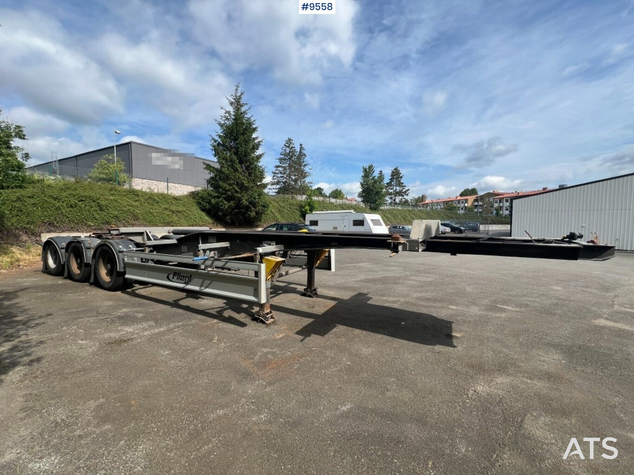 Container link - trailer Fliegl SDS 420 - Reboque transportador de contêineres/ Caixa móvel: foto 2 Container link - trailer Fliegl SDS 420 - Reboque transportador de contêineres/ Caixa móvel: foto 2