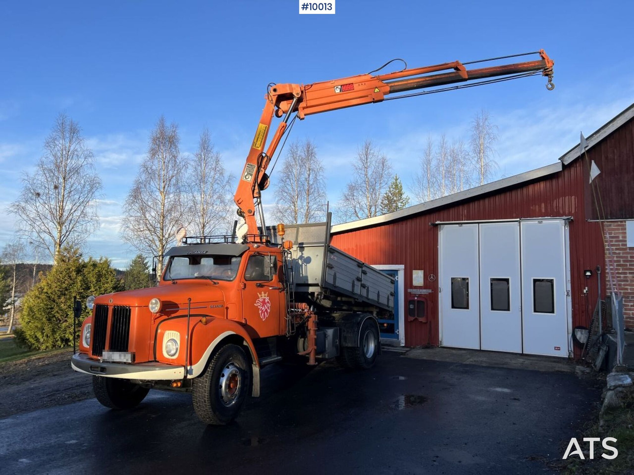 SCANIA L86 S46 Crane truck/tipper truck with attachments - Camião basculante, Camião grua: foto 1 SCANIA L86 S46 Crane truck/tipper truck with attachments - Camião basculante, Camião grua: foto 1