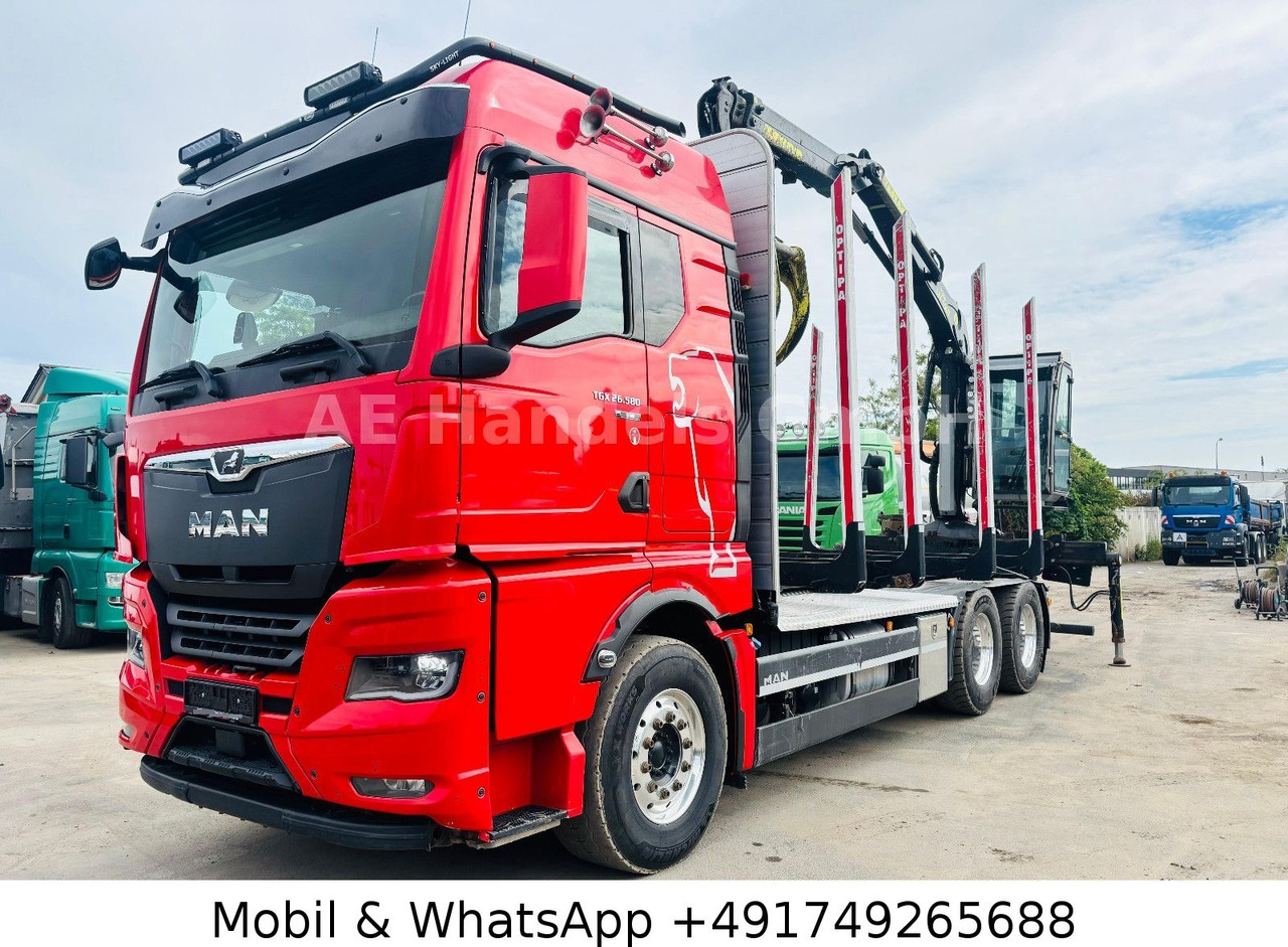 MAN TGX 26.580 GM BL 6x4 *Retarder/Tajfun-LIV-150Z - Camião de transporte de madeira, Camião grua: foto 1 MAN TGX 26.580 GM BL 6x4 *Retarder/Tajfun-LIV-150Z - Camião de transporte de madeira, Camião grua: foto 1