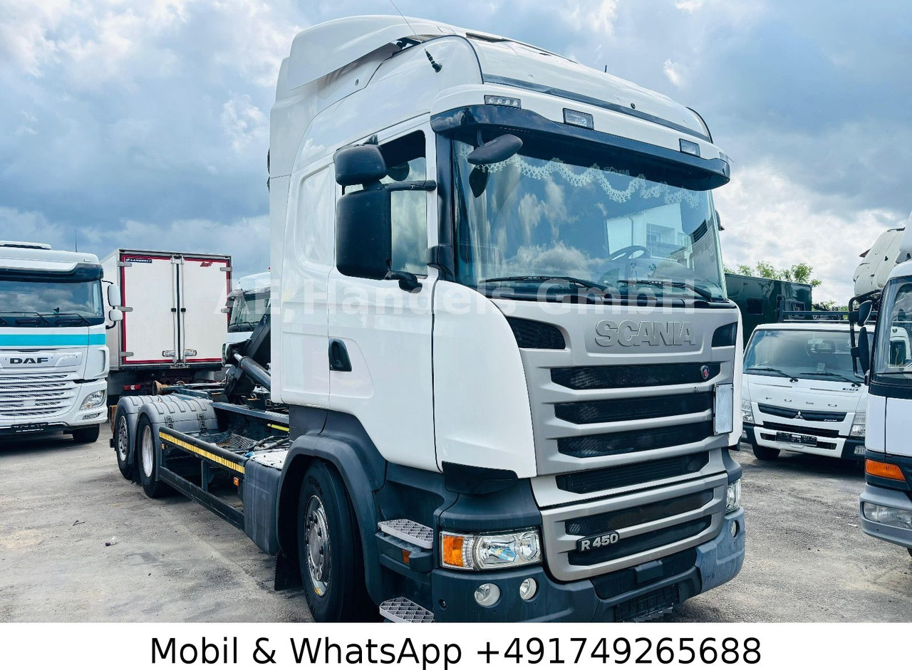 Scania R450 LL 6x2 *Retarder/Hiab-OPT20S59/Standklima - Camião polibenne: foto 1 Scania R450 LL 6x2 *Retarder/Hiab-OPT20S59/Standklima - Camião polibenne: foto 1