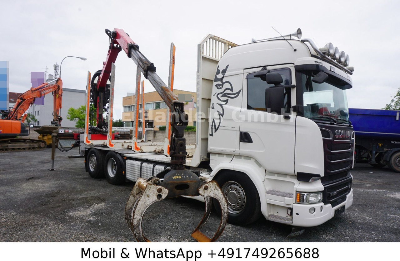 Scania R580 V8 Highline Palfinger-M120L97 *Retarder/ACC - Camião de transporte de madeira, Camião grua: foto 1 Scania R580 V8 Highline Palfinger-M120L97 *Retarder/ACC - Camião de transporte de madeira, Camião grua: foto 1