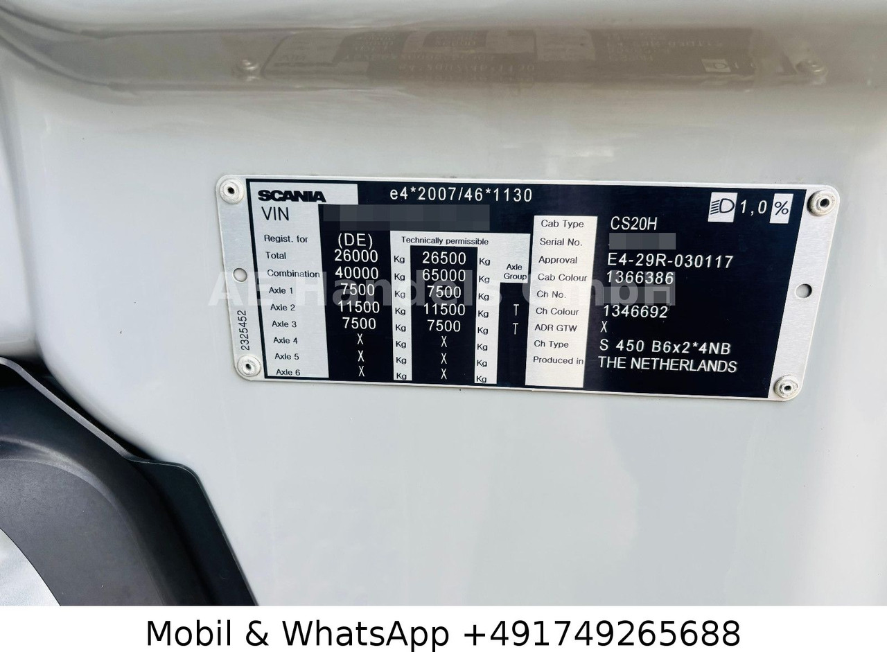 Camião transportador de contêineres/ Caixa móvel Scania S450 HighLine BDF *Retarder/Lenk+Lift/Multi/LBW: foto 14 Camião transportador de contêineres/ Caixa móvel Scania S450 HighLine BDF *Retarder/Lenk+Lift/Multi/LBW: foto 14