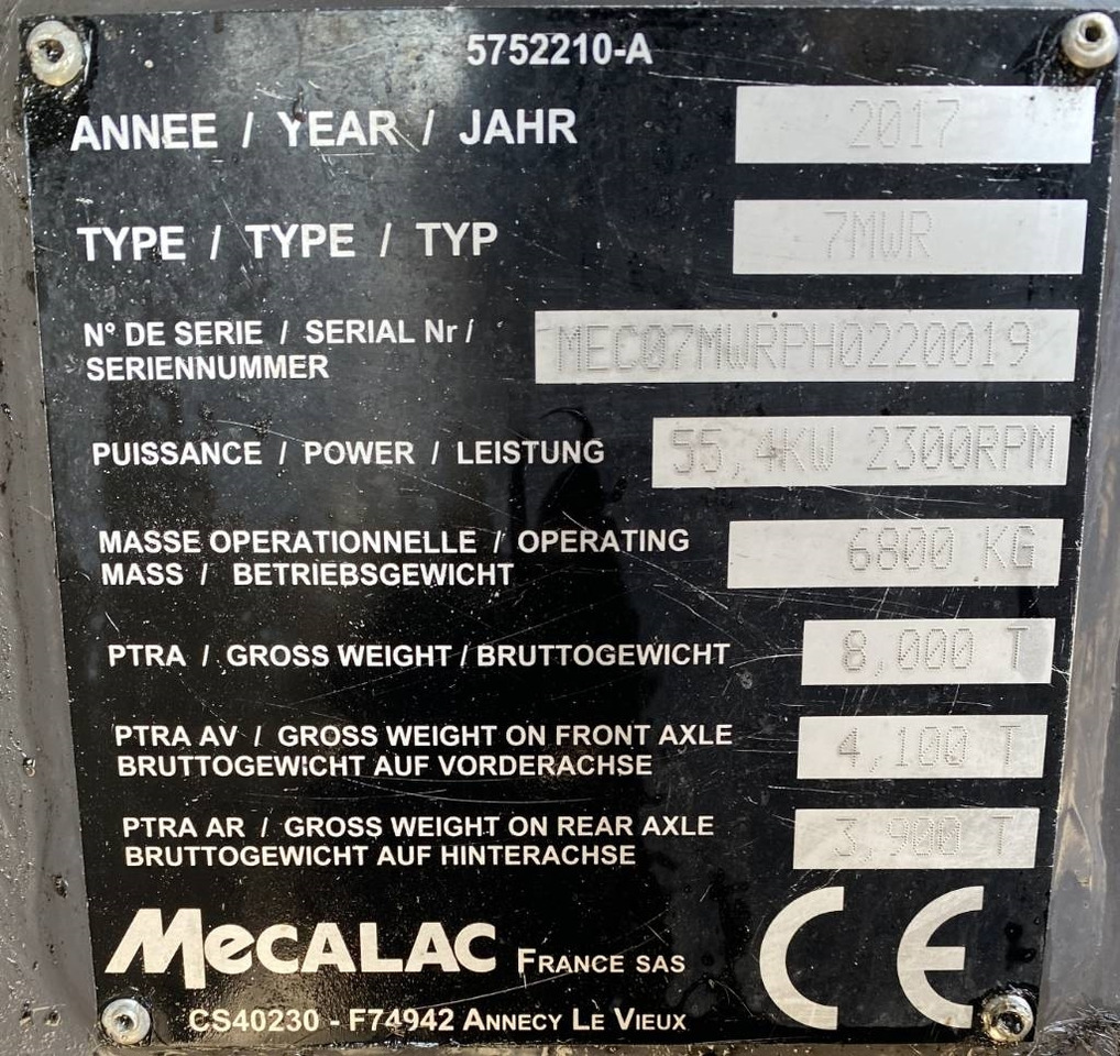 Escavadeira de rodas Mecalac 7 MWR Origine Française endommagée: foto 7