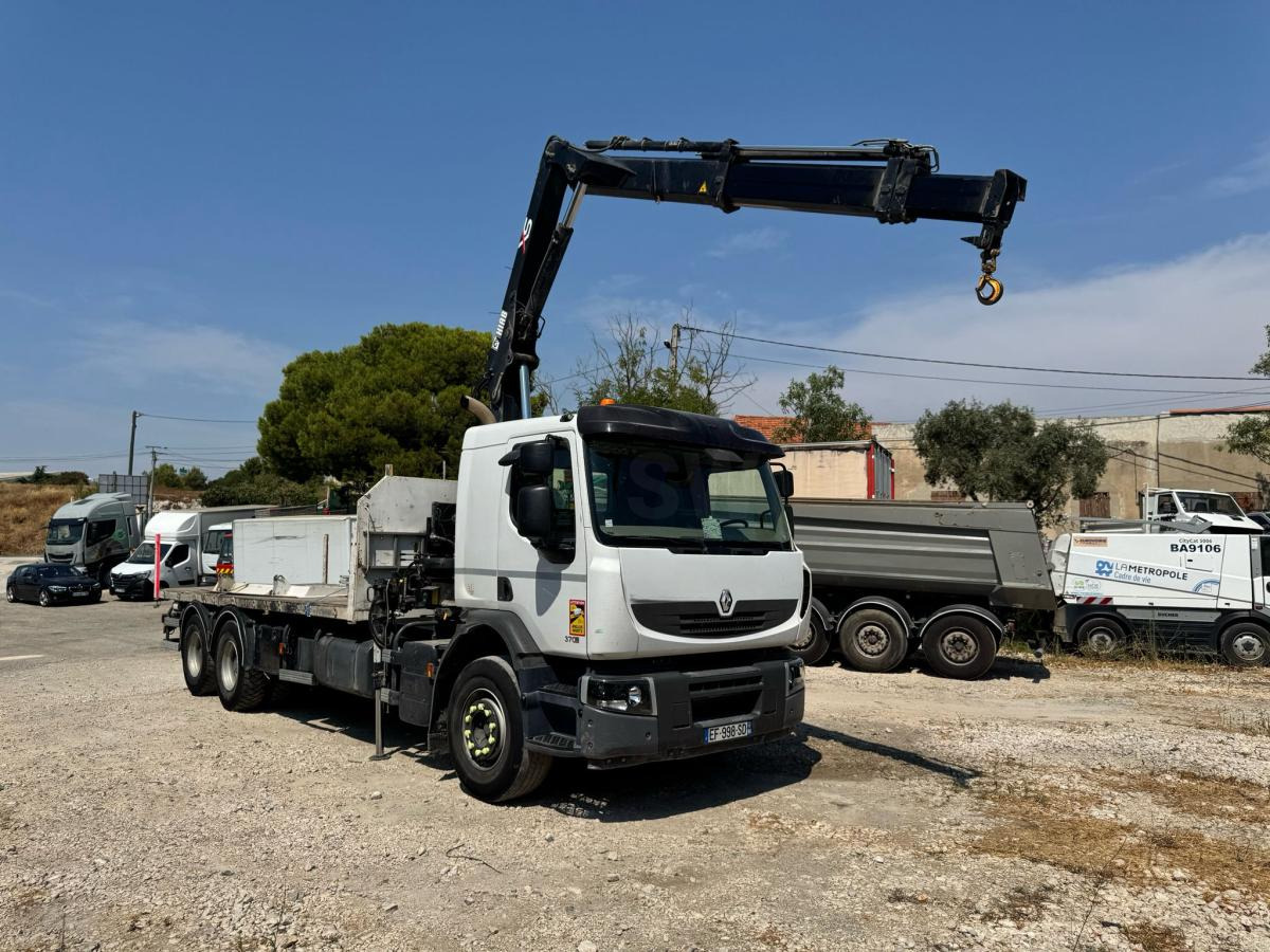 Renault PREMIUM 370 DXI PLATEAU RIDELLES GRUE - Camião de caixa aberta/ Plataforma, Camião grua: foto 2 Renault PREMIUM 370 DXI PLATEAU RIDELLES GRUE - Camião de caixa aberta/ Plataforma, Camião grua: foto 2