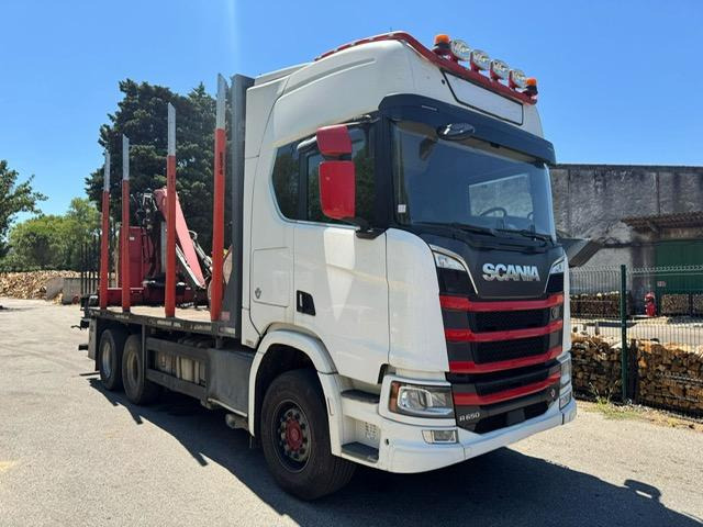 Scania R 650 - Camião de transporte de madeira, Camião grua: foto 1 Scania R 650 - Camião de transporte de madeira, Camião grua: foto 1