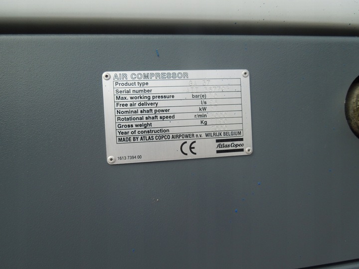 ATLAS COPCO GA37 - Compressor de ar: foto 4 ATLAS COPCO GA37 - Compressor de ar: foto 4
