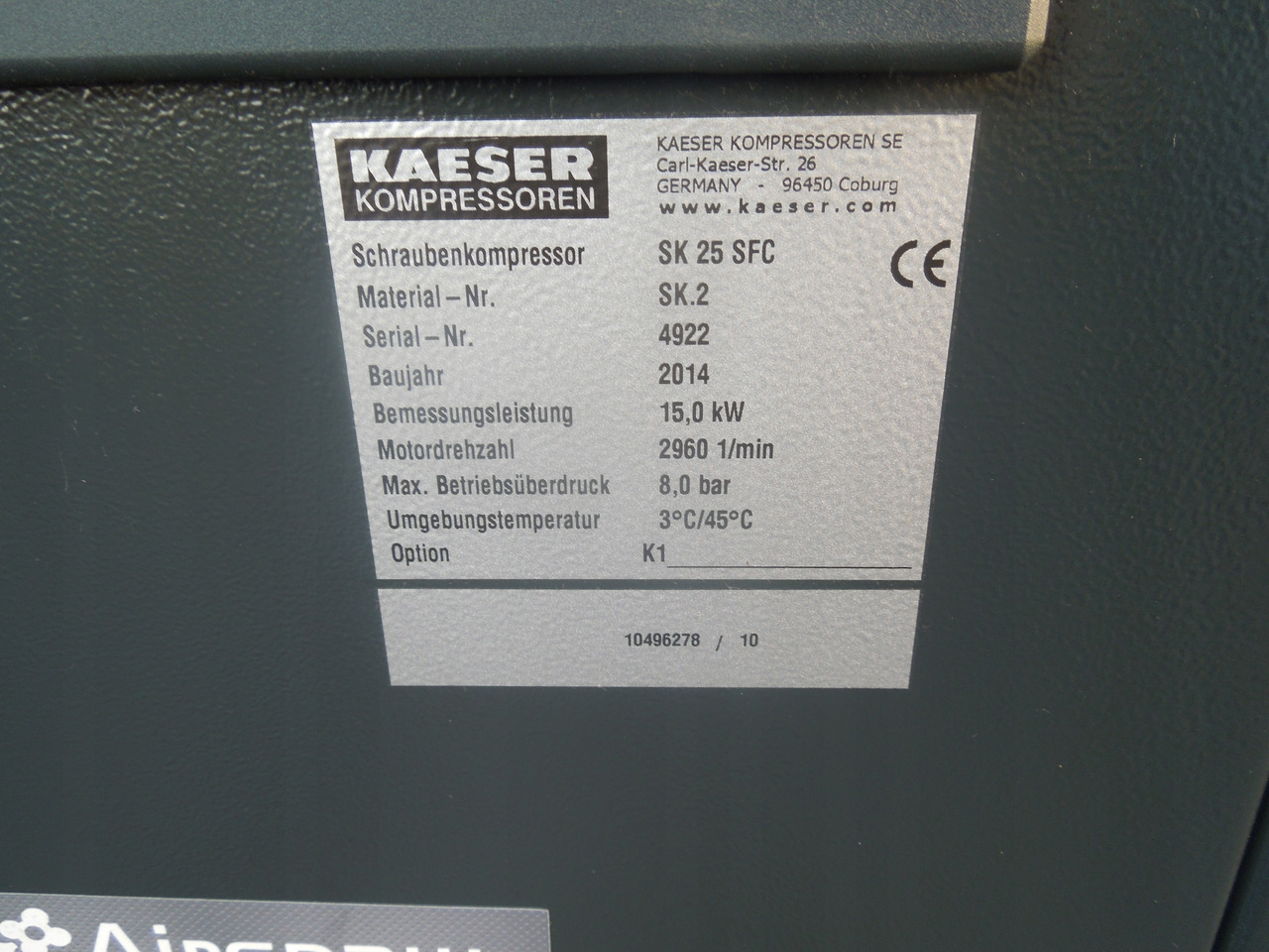 KAESER SK25 SFC - Compressor de ar: foto 4 KAESER SK25 SFC - Compressor de ar: foto 4