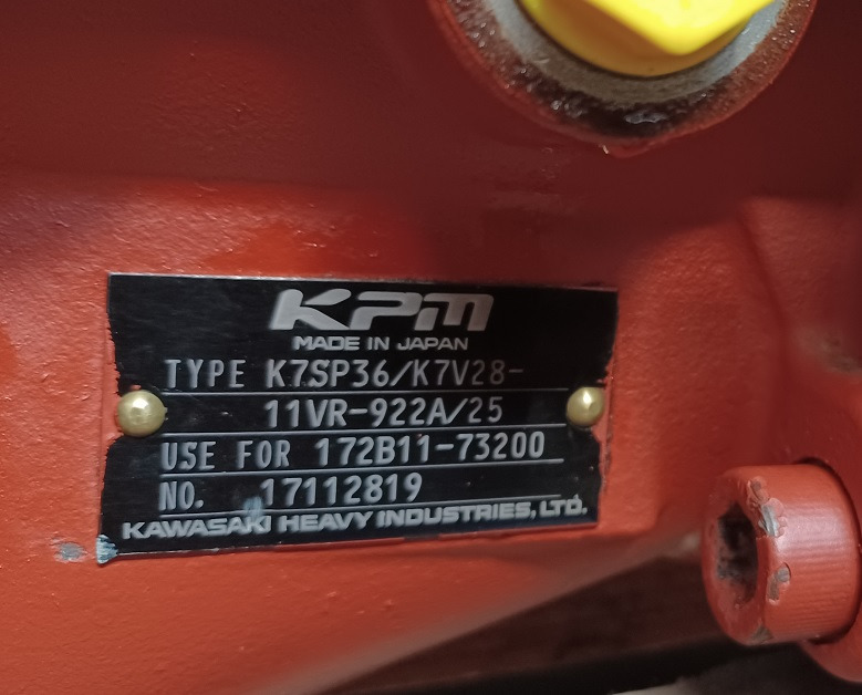 Kawasaki Heavy Industries K7SP36/K7V28-11VR-922A/25 - Bomba hidráulica por Escavadora de rastos: foto 3 Kawasaki Heavy Industries K7SP36/K7V28-11VR-922A/25 - Bomba hidráulica por Escavadora de rastos: foto 3