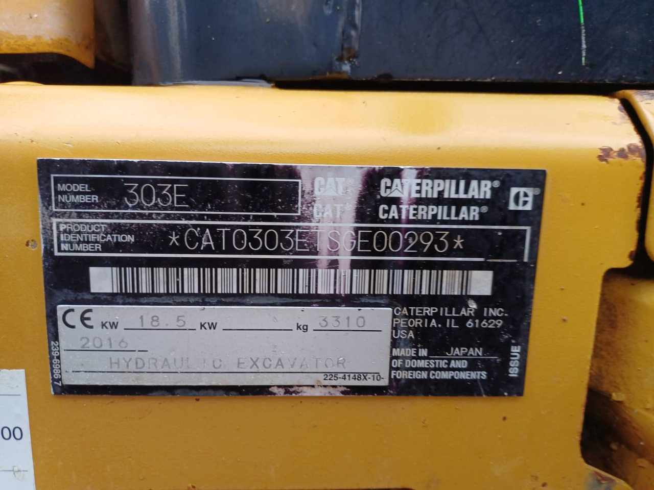 Escavadora de rastos CAT 303ECR: foto 6