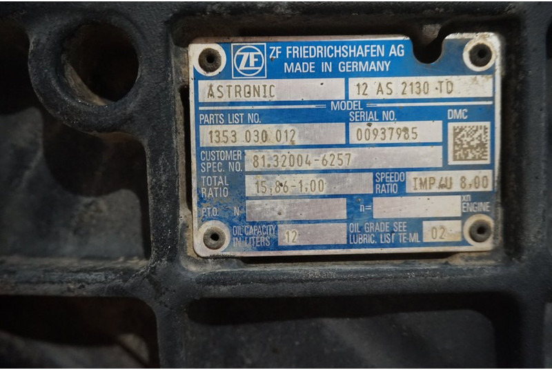 ZF 12AS2130DD TGS 81.32004-6257 - Caixa de velocidade por Camião: foto 5 ZF 12AS2130DD TGS 81.32004-6257 - Caixa de velocidade por Camião: foto 5