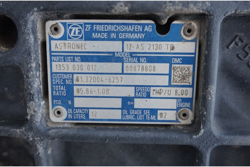 ZF 12AS2130DD TGX - Caixa de velocidade por Camião: foto 5 ZF 12AS2130DD TGX - Caixa de velocidade por Camião: foto 5