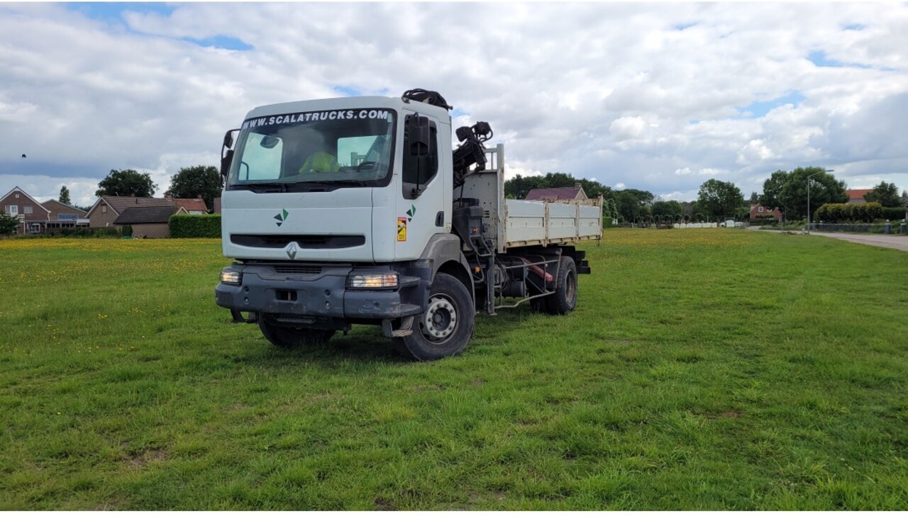 Camião basculante, Camião grua Renault Kerax 270 4x2 Euro 2 Tipper Truck Crane HIAB: foto 9