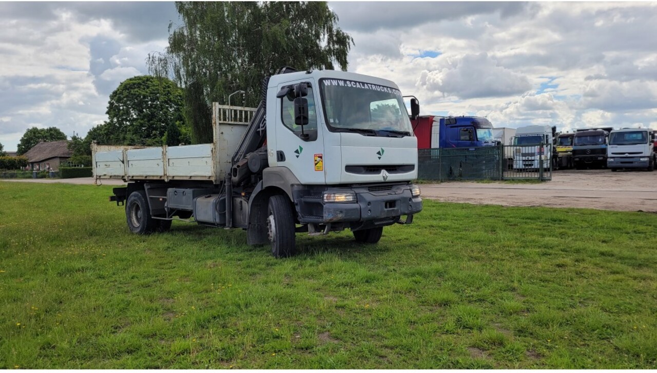 Camião basculante, Camião grua Renault Kerax 270 4x2 Euro 2 Tipper Truck Crane HIAB: foto 15
