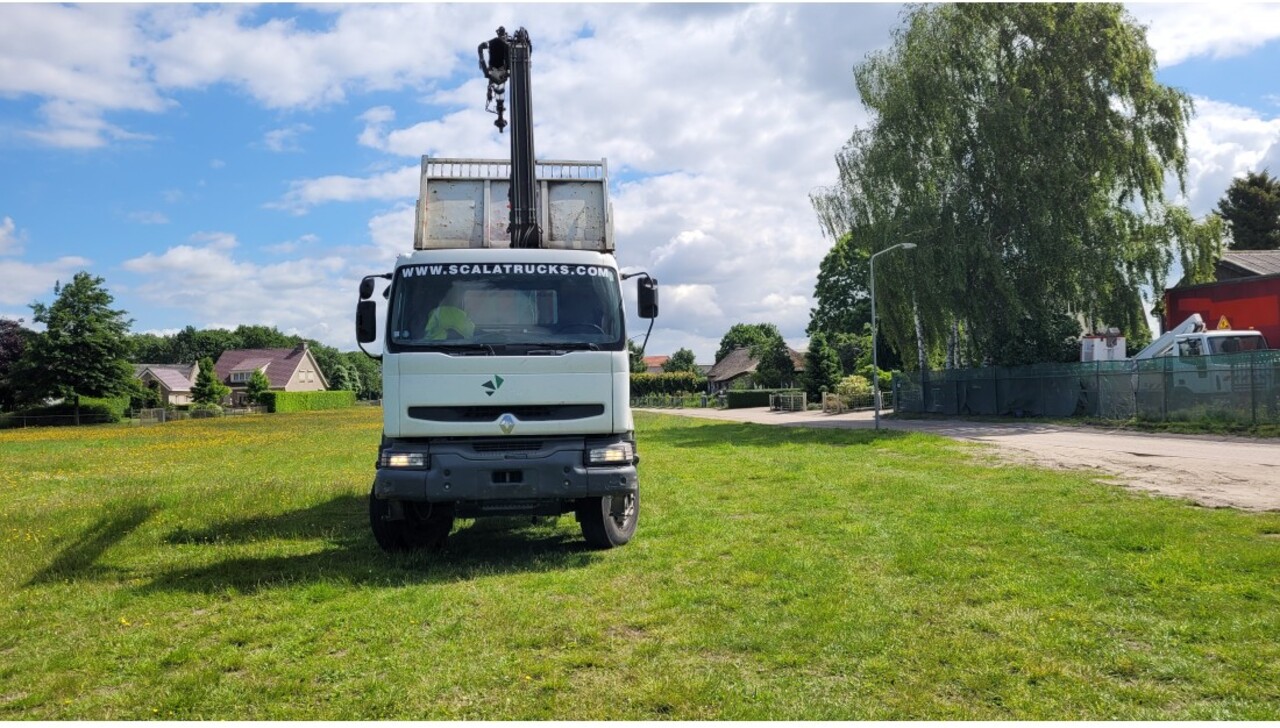 Camião basculante, Camião grua Renault Kerax 270 4x2 Euro 2 Tipper Truck Crane HIAB: foto 8