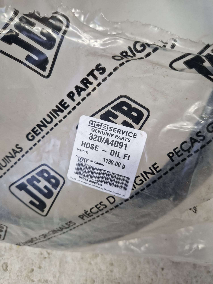 JCB 320/A4091 320/A4237 excavator Oil hose - Motor e peças por Máquina de construção: foto 2 JCB 320/A4091 320/A4237 excavator Oil hose - Motor e peças por Máquina de construção: foto 2