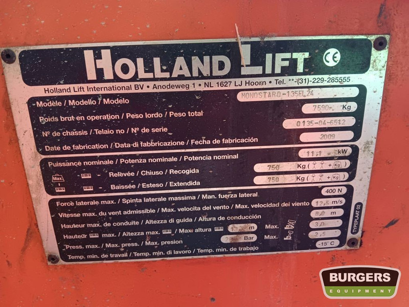 HOLLANDLIFT Q135 EL24 - Plataforma de Tijera/ Plataforma de tesoura: foto 5 HOLLANDLIFT Q135 EL24 - Plataforma de Tijera/ Plataforma de tesoura: foto 5