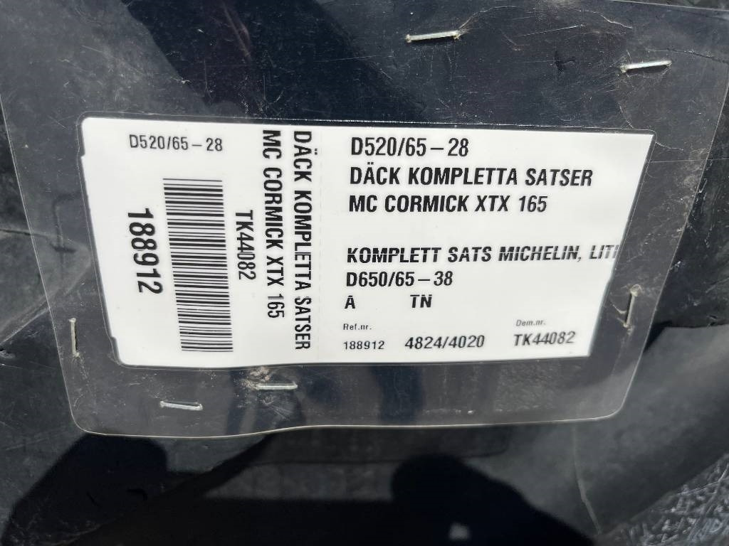 Michelin 650/65R38 520/65R28 till Case , MC Cormick - Pneu por Máquina agrícola: foto 2 Michelin 650/65R38 520/65R28 till Case , MC Cormick - Pneu por Máquina agrícola: foto 2