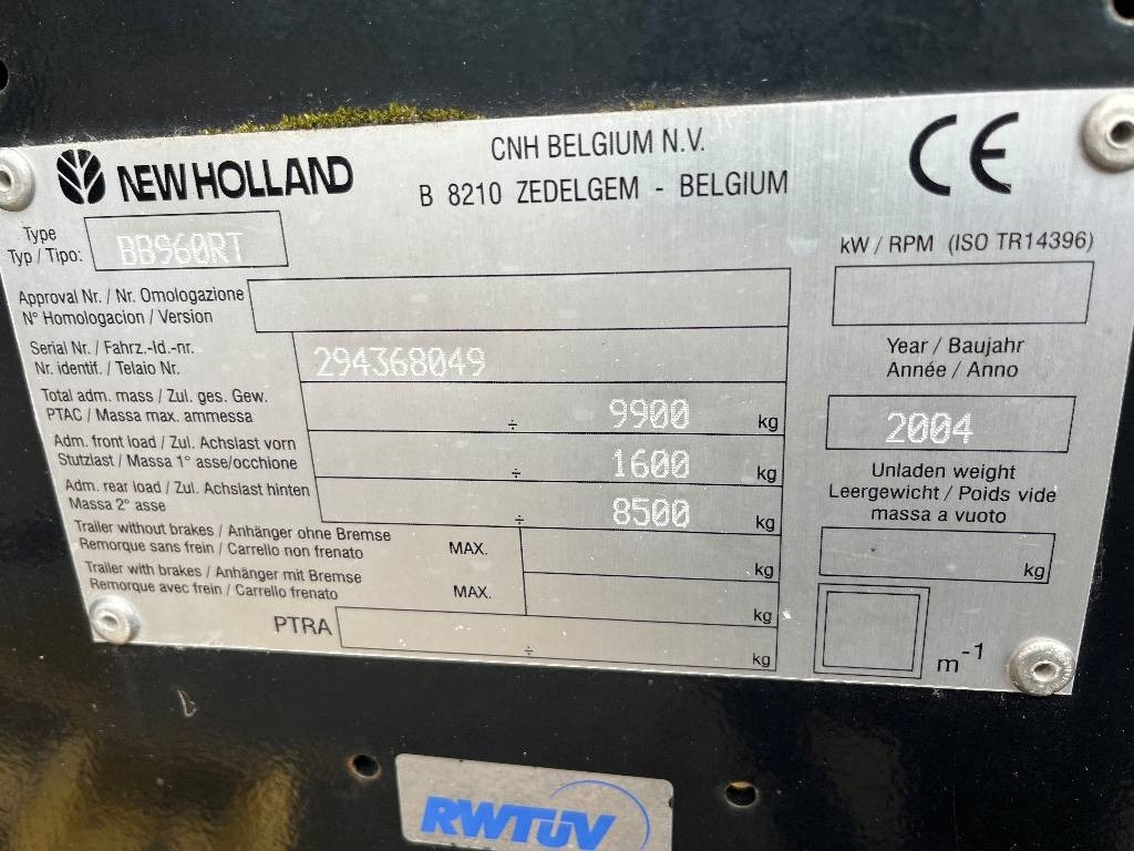 New Holland BB 960 A Dismantled: only spare parts - Enfardadeira de fardos quadrados: foto 2 New Holland BB 960 A Dismantled: only spare parts - Enfardadeira de fardos quadrados: foto 2