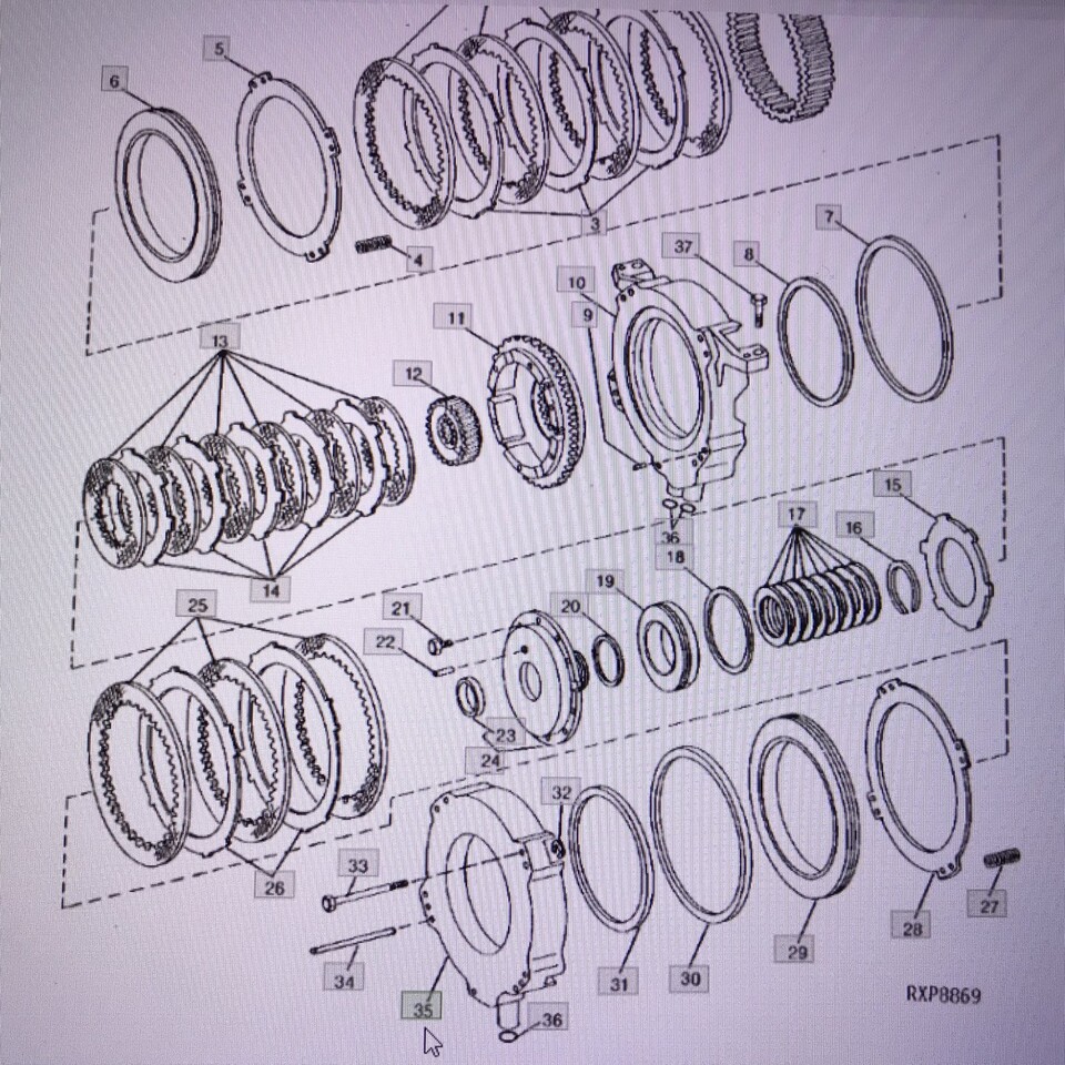 John Deere R72045/obudowa/John Deere 4555/4755/4955 - Peças de freio por Trator: foto 1 John Deere R72045/obudowa/John Deere 4555/4755/4955 - Peças de freio por Trator: foto 1