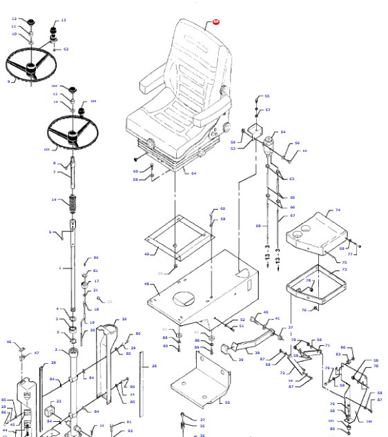 Massey Fergusson MF 30 32 - siedzenie fotel operatora D45939700 - Banco por Máquina agrícola: foto 2 Massey Fergusson MF 30 32 - siedzenie fotel operatora D45939700 - Banco por Máquina agrícola: foto 2