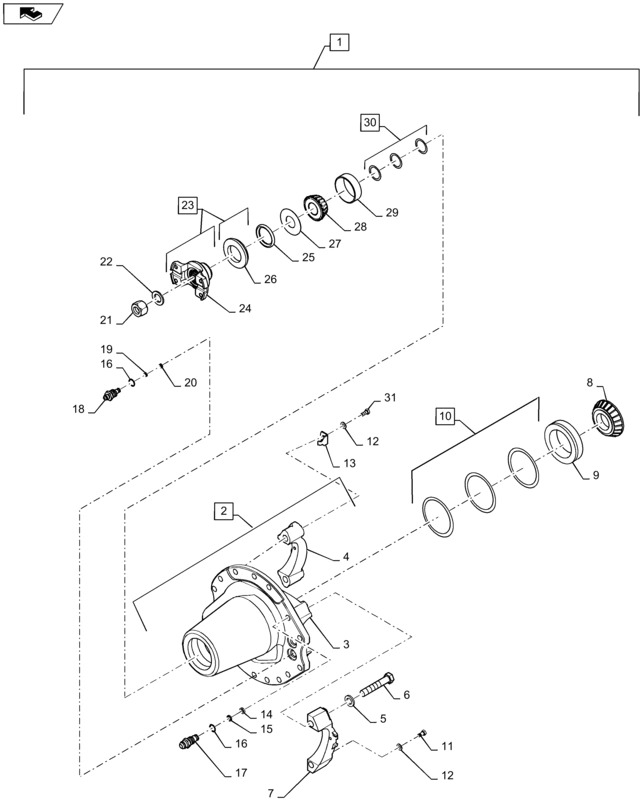 New Holland T6090 T6070 Element nośny bevel gear 87324513 - Transmissão por Trator: foto 1 New Holland T6090 T6070 Element nośny bevel gear 87324513 - Transmissão por Trator: foto 1