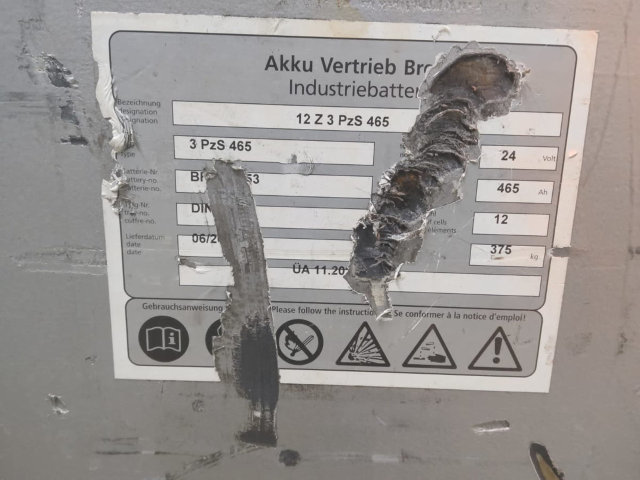 AVB 24V 465Ah - Bateria automotiva por Equipamento de movimentação: foto 4 AVB 24V 465Ah - Bateria automotiva por Equipamento de movimentação: foto 4