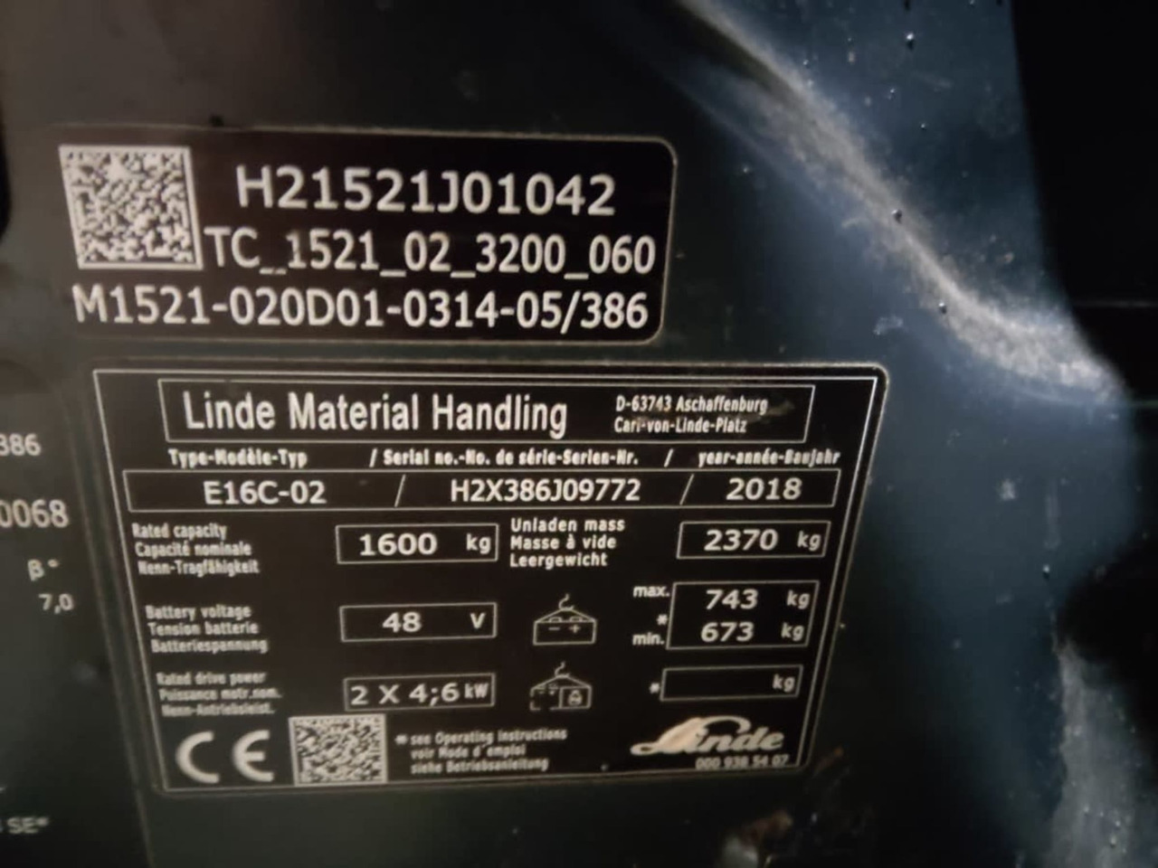 Linde E16C-02 - Empilhadeira elétrica: foto 2 Linde E16C-02 - Empilhadeira elétrica: foto 2