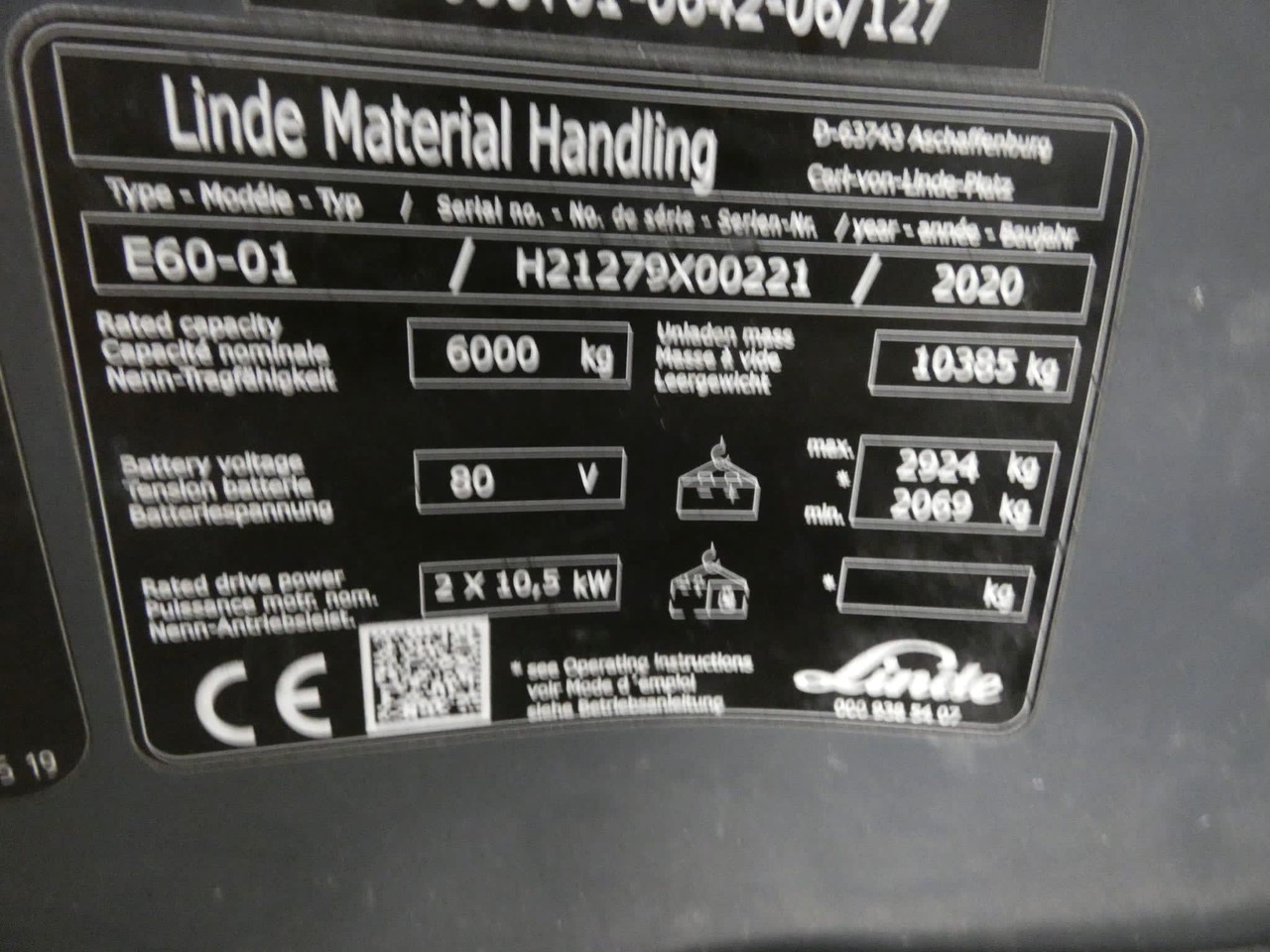 Linde E60-01 - Empilhadeira elétrica: foto 5 Linde E60-01 - Empilhadeira elétrica: foto 5