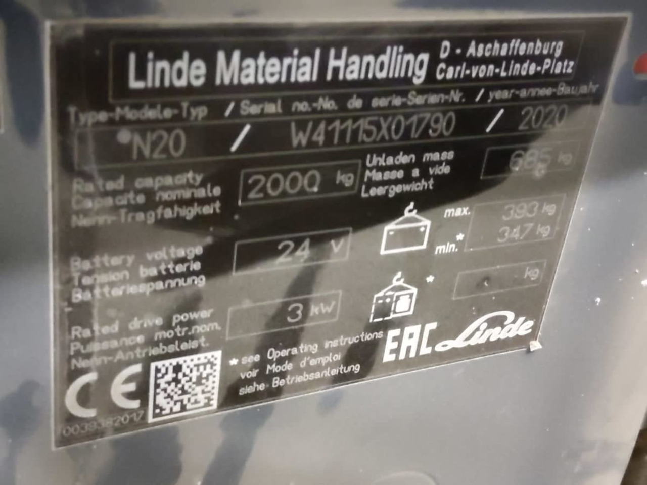 Linde N20/2400mm - Order-picker: foto 5 Linde N20/2400mm - Order-picker: foto 5