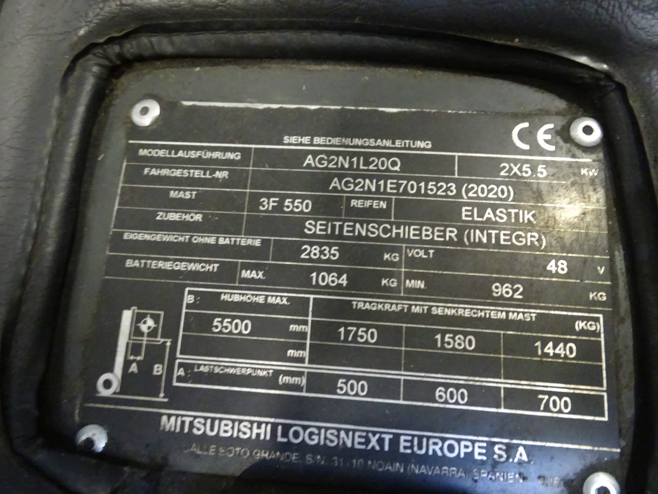 Mitsubishi AG2N1L20Q - Empilhadeira elétrica: foto 2 Mitsubishi AG2N1L20Q - Empilhadeira elétrica: foto 2