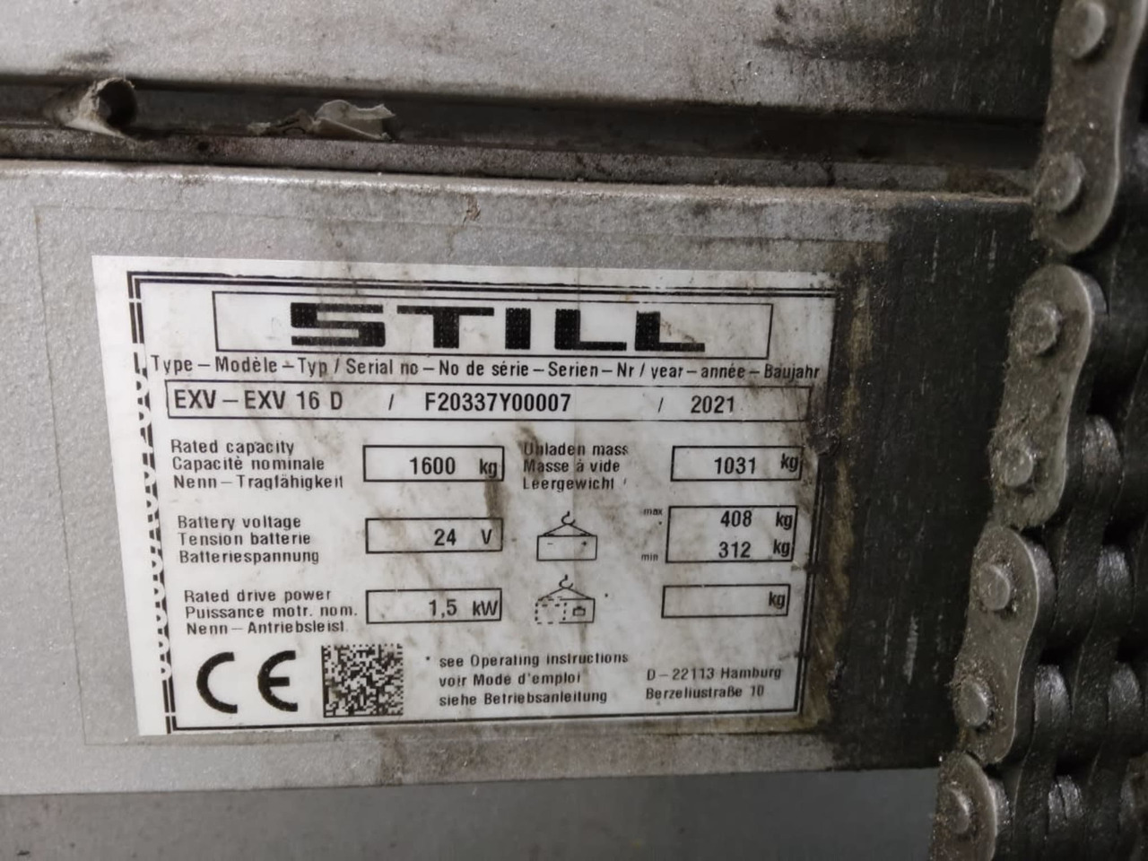 STILL EXV16D/LiIon - Stacker: foto 5 STILL EXV16D/LiIon - Stacker: foto 5