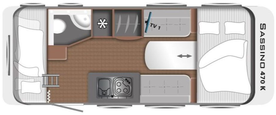 LMC Sassino 470 K 1500kg, Vorzelt, Mover, City - Caravana: foto 2 LMC Sassino 470 K 1500kg, Vorzelt, Mover, City - Caravana: foto 2