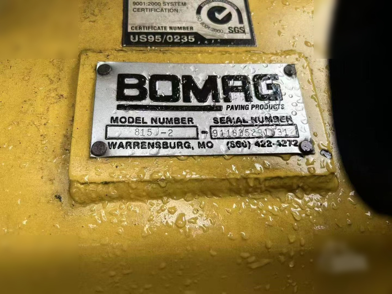 2000 BOMAG 815-2 - Acabadora: foto 5 2000 BOMAG 815-2 - Acabadora: foto 5