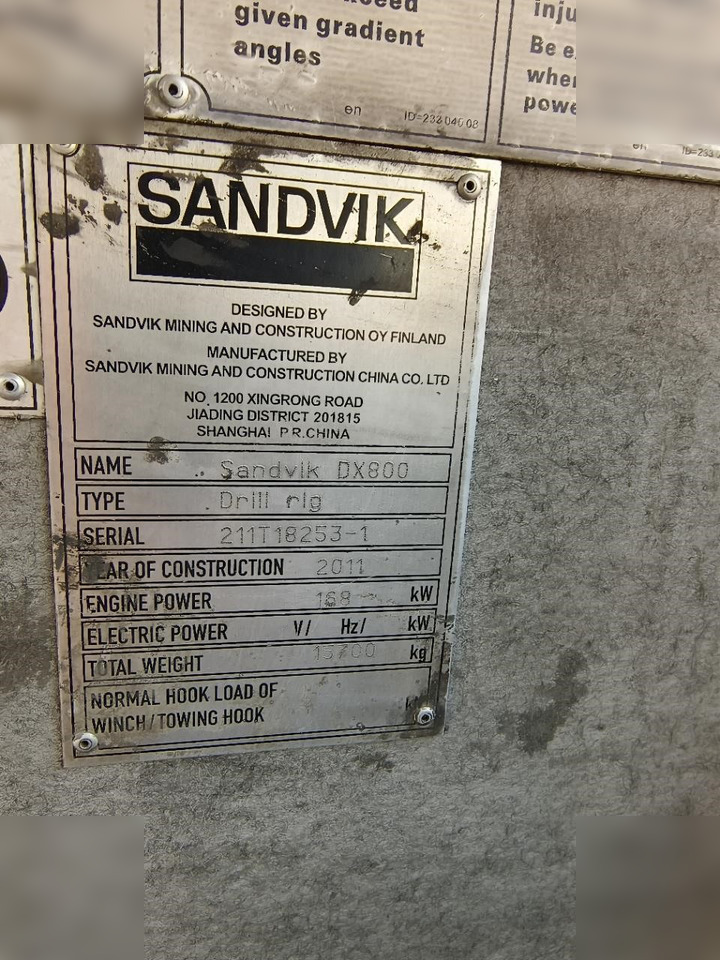 Máquina de perfuração 2011 SANDVIK DX800: foto 11