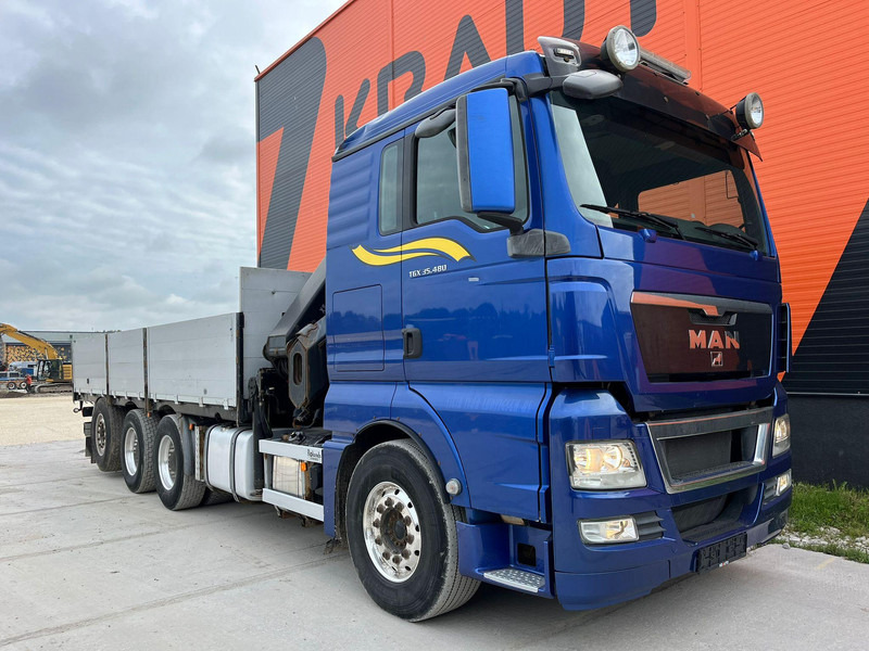 MAN TGX 35.480 8x4*4 HIAB 288E-7 / PLATFORM L=6397 mm - Camião de caixa aberta/ Plataforma, Camião grua: foto 4 MAN TGX 35.480 8x4*4 HIAB 288E-7 / PLATFORM L=6397 mm - Camião de caixa aberta/ Plataforma, Camião grua: foto 4
