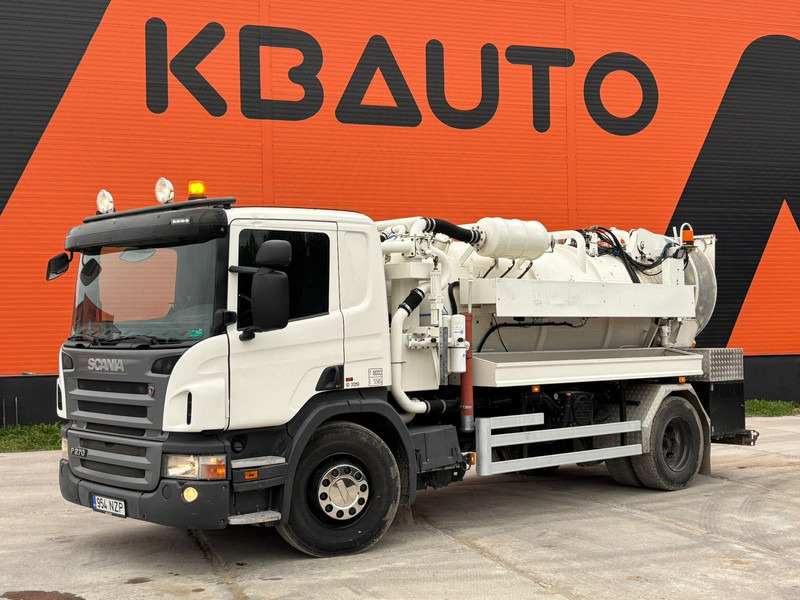 Caminhão limpa fossa Scania P 270 4x2 J. Hvidtved Larsen tank 7000 I / vacuum Gardner Denver / pressure URACA 200 bar / 104 l/min - year 2016: foto 1