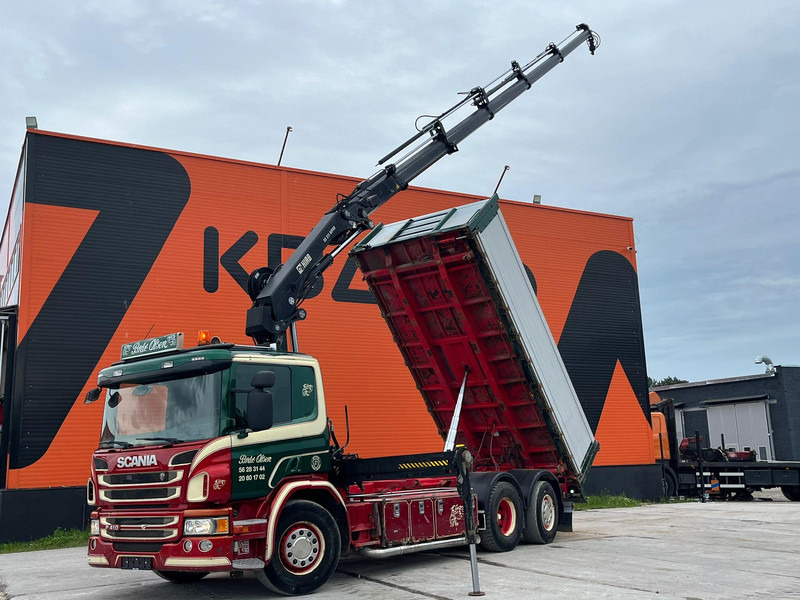 Scania P 410 6x2*4 HIAB 211EP-5 / BOX L=5386 mm - Camião basculante, Camião grua: foto 1 Scania P 410 6x2*4 HIAB 211EP-5 / BOX L=5386 mm - Camião basculante, Camião grua: foto 1