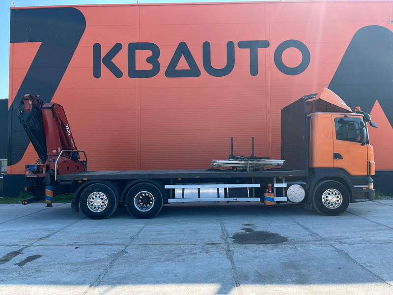 Scania R 340 6x2*4 HMF 2823-K6 + JIB / PLATFORM L=7293 mm - Camião de caixa aberta/ Plataforma, Camião grua: foto 5 Scania R 340 6x2*4 HMF 2823-K6 + JIB / PLATFORM L=7293 mm - Camião de caixa aberta/ Plataforma, Camião grua: foto 5
