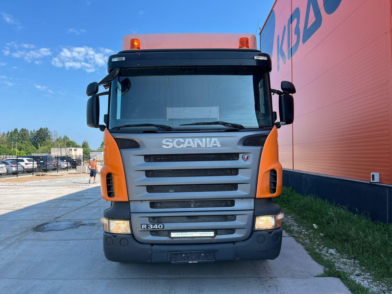 Scania R 340 6x2*4 HMF 2823-K6 + JIB / PLATFORM L=7293 mm - Camião de caixa aberta/ Plataforma, Camião grua: foto 3 Scania R 340 6x2*4 HMF 2823-K6 + JIB / PLATFORM L=7293 mm - Camião de caixa aberta/ Plataforma, Camião grua: foto 3