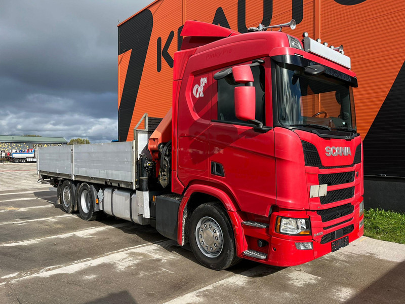 Scania R 450 6x2*4 PK 26002 / PLATFORM L=6482 mm - Camião de caixa aberta/ Plataforma, Camião grua: foto 4 Scania R 450 6x2*4 PK 26002 / PLATFORM L=6482 mm - Camião de caixa aberta/ Plataforma, Camião grua: foto 4