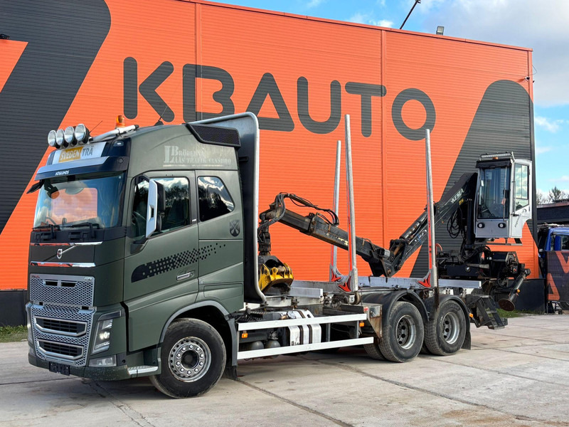 Volvo FH 16 650 6x4 Kesla 2110 / CHASSIS L=7223 mm - Camião de transporte de madeira, Camião grua: foto 1 Volvo FH 16 650 6x4 Kesla 2110 / CHASSIS L=7223 mm - Camião de transporte de madeira, Camião grua: foto 1