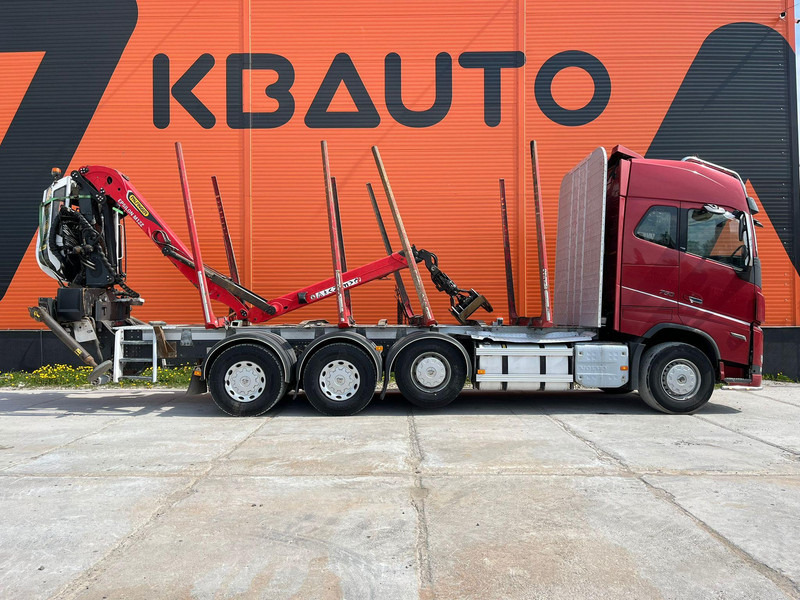 Camião de transporte de madeira, Camião grua para transporte de madeiras Volvo FH 16 750 8x4/4 DAMAGED !: foto 5